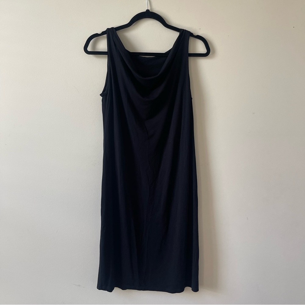 FINAL Eileen Fisher Casual Black Soft Dress - Picture 3 of 7